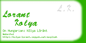 lorant kolya business card